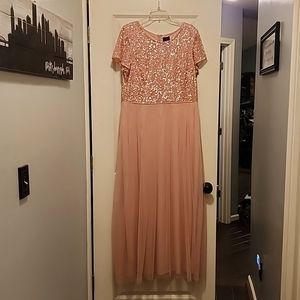 Adrianna Papell Bridesmaids Dress Rose Gold Size 18